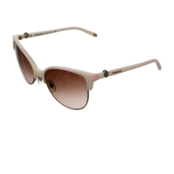 Tiffany & Co. Ivory Cat-Eye Sunglasses - Picture 2 of 7